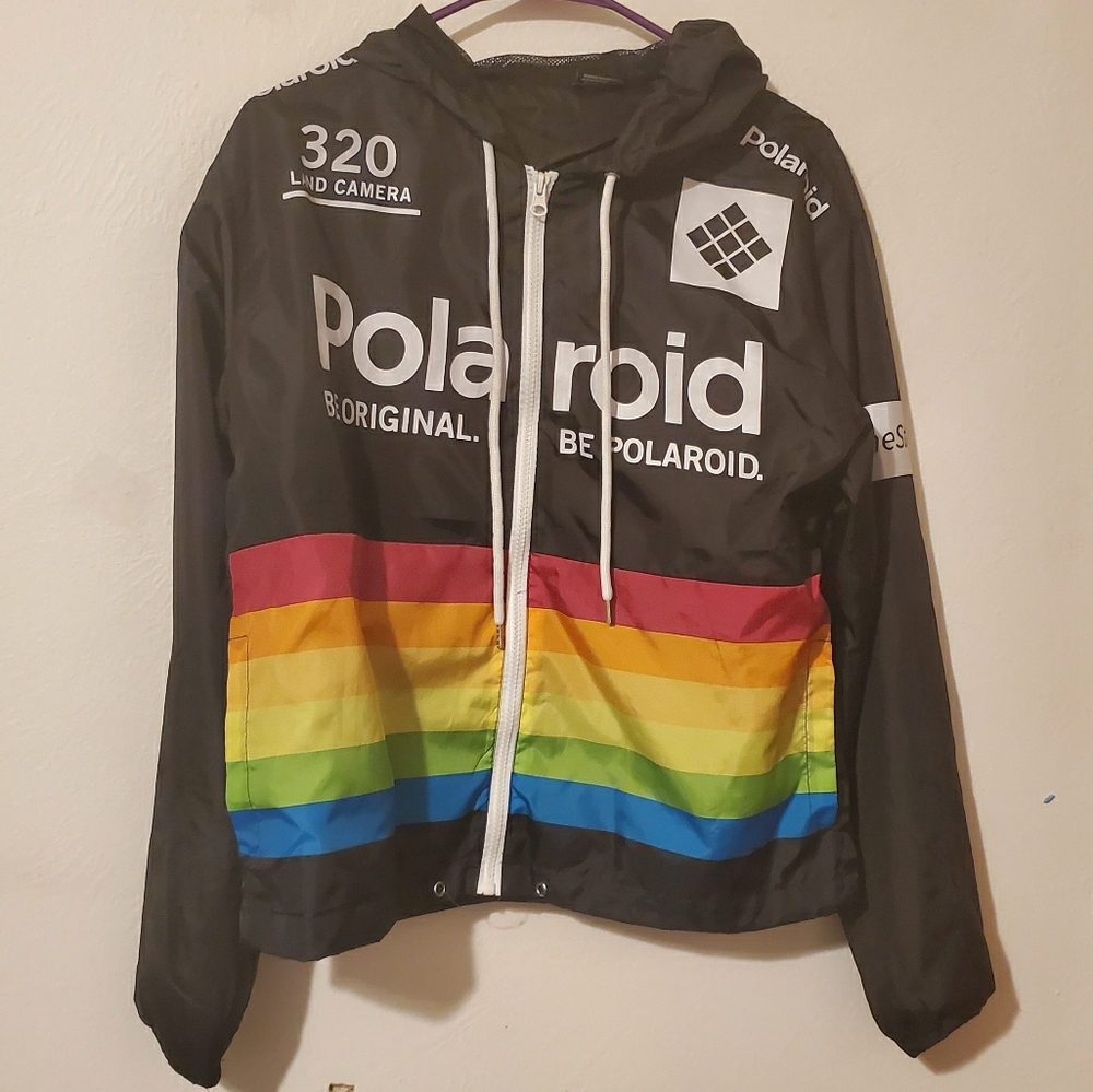 Polaroid mesh lined windbreaker